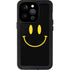Black Happy Face iPhone 14 Pro Waterproof Case