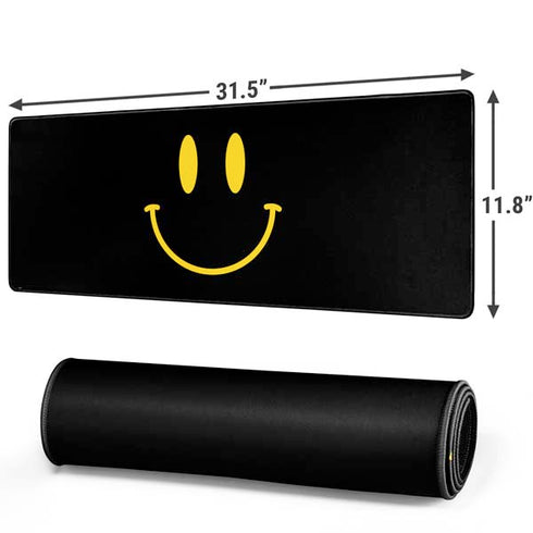 Black Happy Face Gaming Mouse Pad