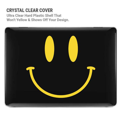 Black Happy Face MacBook Air 15in (2023-2025) Case plus Skin