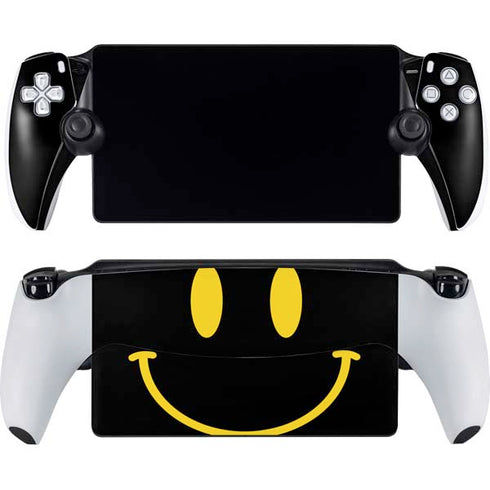Black Happy Face PlayStation Portal Remote Player Skin