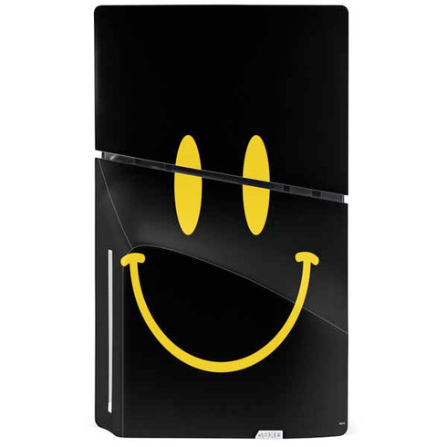 Black Happy Face PS5 Slim Disk Bundle Skin