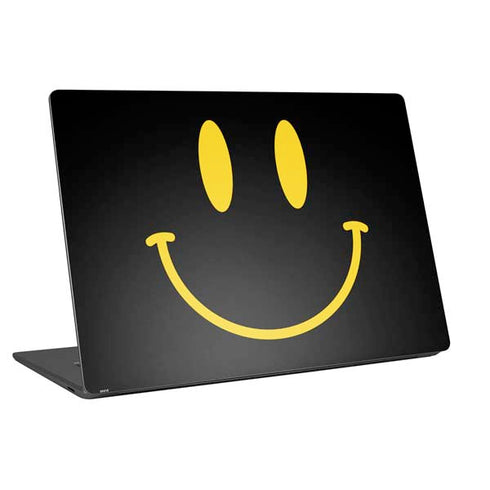 Black Happy Face Universal Laptop 17in (13.8 x 10in) Skin