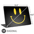 Black Happy Face Universal Laptop 18in (14.6 x 10.6in) Skin
