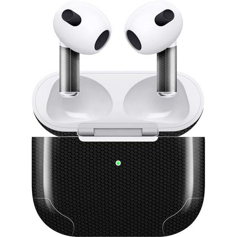 Specialty Vinyl Black Hex Texture Apple AirPods (3rd Gen 2021) Skin