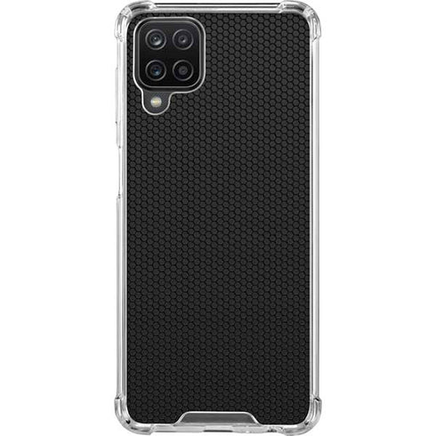 Specialty Vinyl Black Hex Texture Galaxy A12 Clear Case