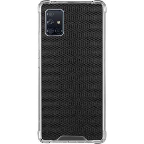 Specialty Vinyl Black Hex Texture Galaxy A51 5G Clear Case