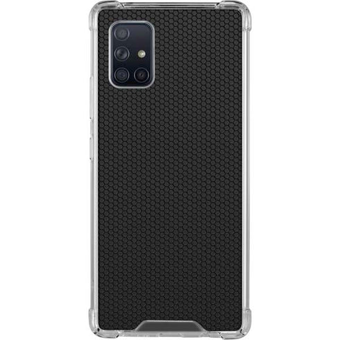 Specialty Vinyl Black Hex Texture Galaxy A71 5G Clear Case