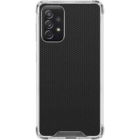 Specialty Vinyl Black Hex Texture Galaxy A72 5G Clear Case
