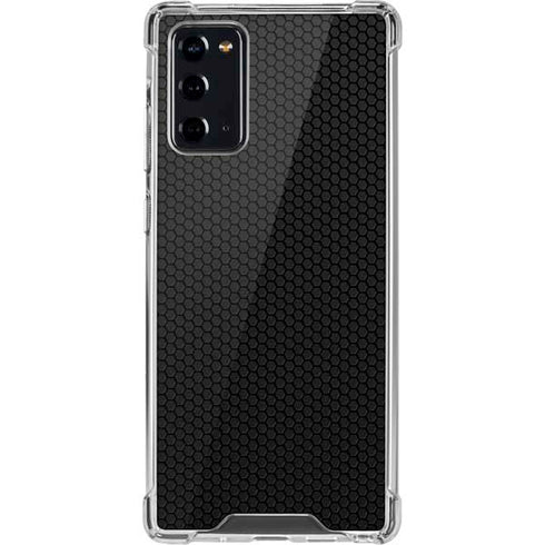 Specialty Vinyl Black Hex Texture Galaxy Note20 5G Clear Case
