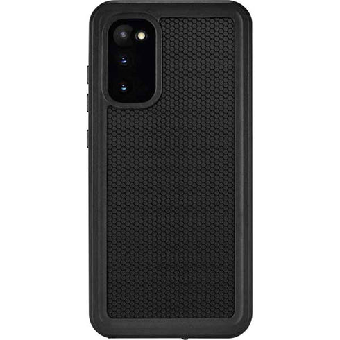 Specialty Vinyl Black Hex Texture Galaxy S20 Waterproof Case