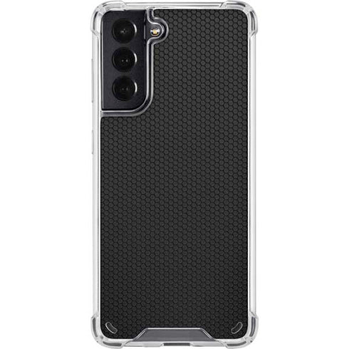 Specialty Vinyl Black Hex Texture Galaxy S21 5G Clear Case
