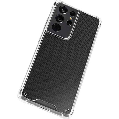 Specialty Vinyl Black Hex Texture Galaxy S21 Ultra 5G Clear Case