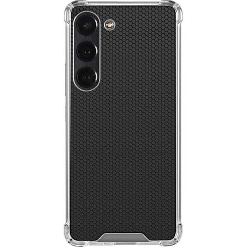 Specialty Vinyl Black Hex Texture Galaxy S23 Clear Case