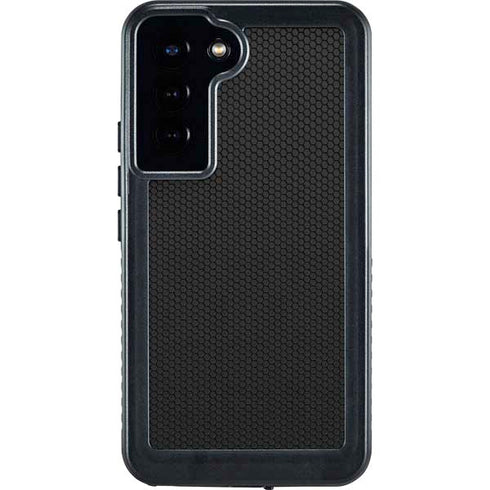 Specialty Vinyl Black Hex Texture Galaxy S23 Plus Waterproof Case