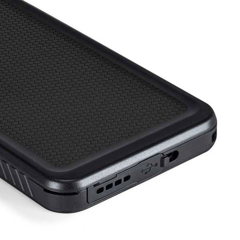 Specialty Vinyl Black Hex Texture Galaxy S23 Plus Waterproof Case