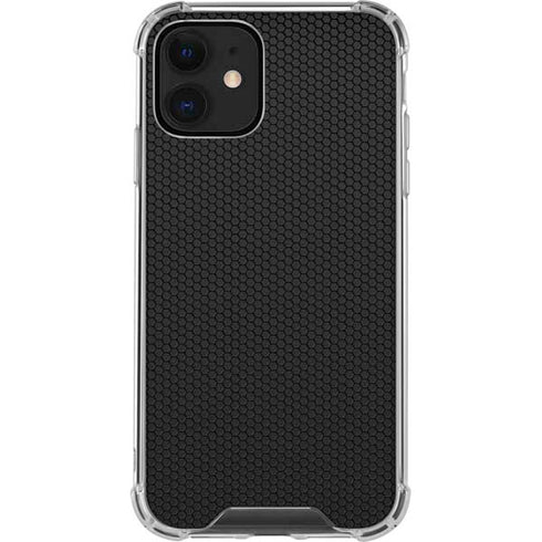 Specialty Vinyl Black Hex Texture iPhone 12 Clear Case