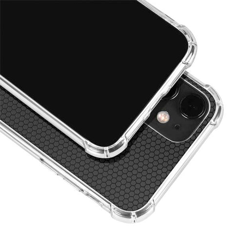 Specialty Vinyl Black Hex Texture iPhone 12 Clear Case