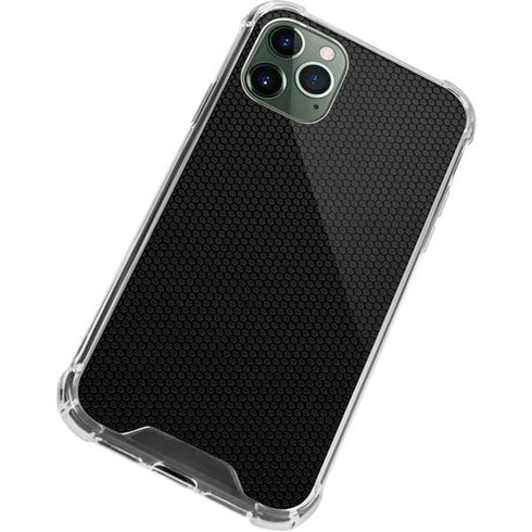 Specialty Vinyl Black Hex Texture iPhone 12 Pro Clear Case