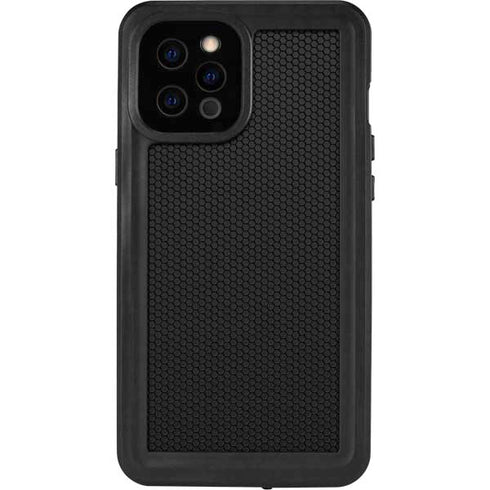 Specialty Vinyl Black Hex Texture iPhone 12 Pro Max Waterproof Case