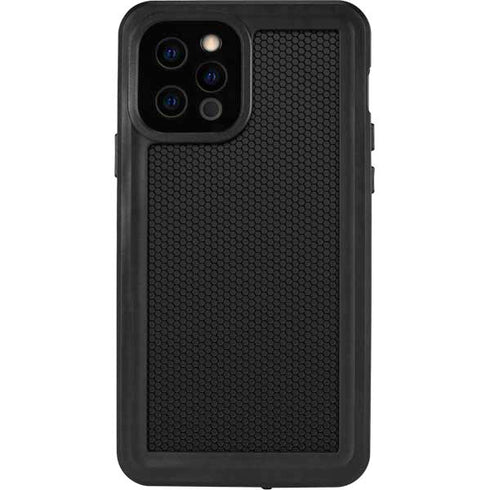Specialty Vinyl Black Hex Texture iPhone 12 Pro Waterproof Case