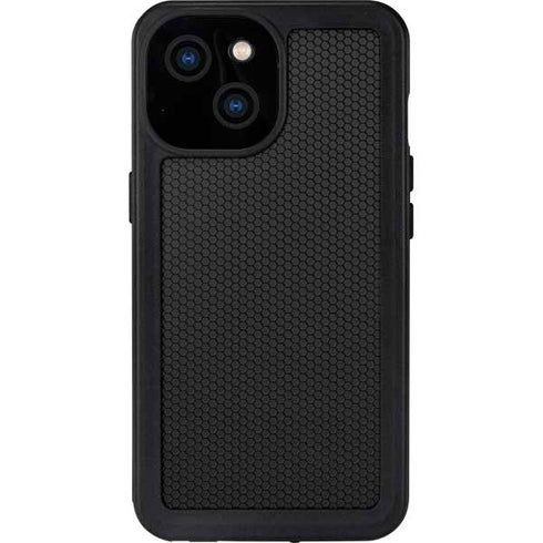 Specialty Vinyl Black Hex Texture iPhone 13 Mini Waterproof Case