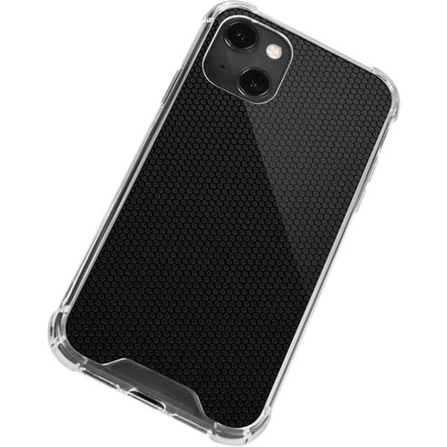 Specialty Vinyl Black Hex Texture iPhone 14 Plus Clear Case