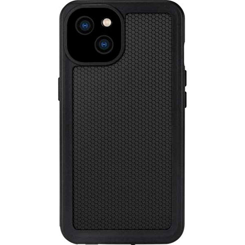 Specialty Vinyl Black Hex Texture iPhone 15 Plus Waterproof Case