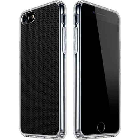 Specialty Vinyl Black Hex Texture iPhone SE (2nd & 3rd Gen) Clear Case