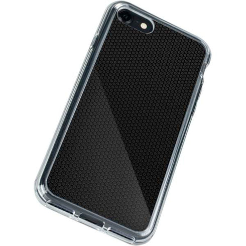 Specialty Vinyl Black Hex Texture iPhone SE (2nd & 3rd Gen) Clear Case