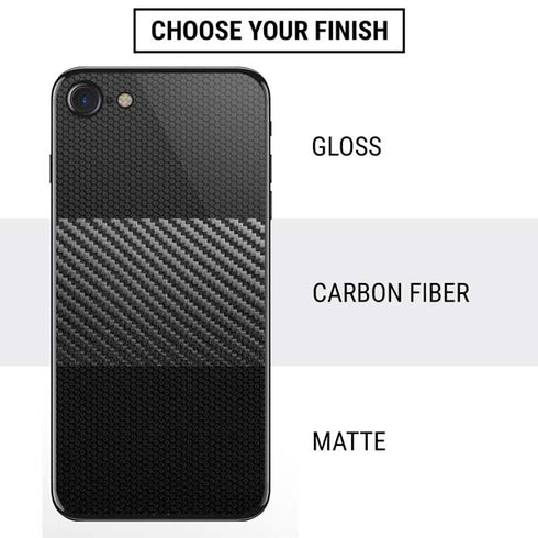 Specialty Vinyl Black Hex Texture iPhone SE (2nd & 3rd Gen) Skin