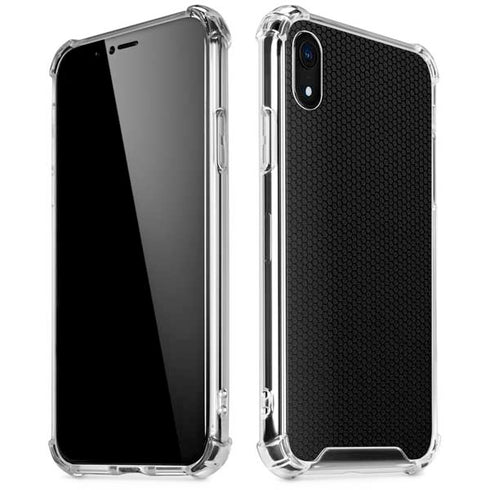 Specialty Vinyl Black Hex Texture iPhone XR Clear Case