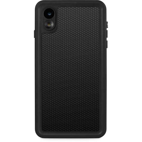 Specialty Vinyl Black Hex Texture iPhone XR Waterproof Case