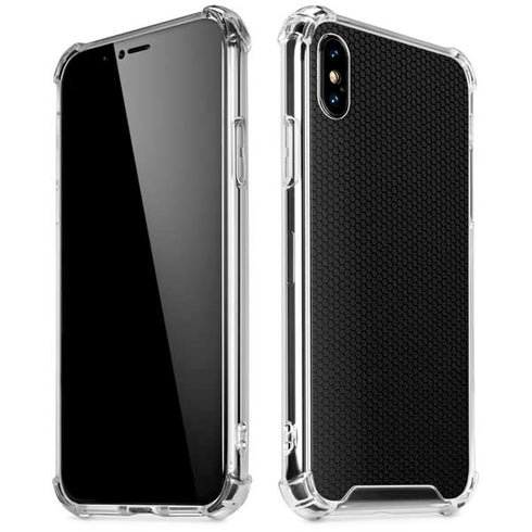 Specialty Vinyl Black Hex Texture iPhone XS Max Clear Case