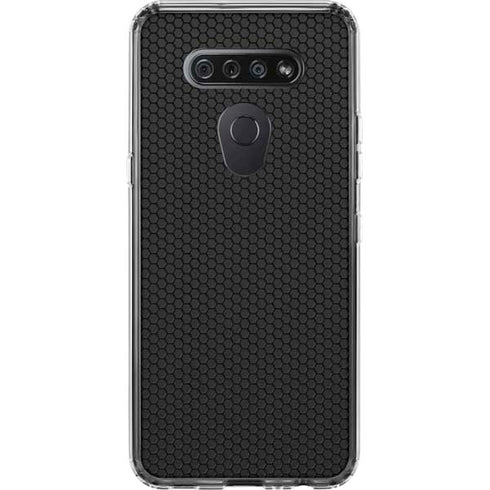 Specialty Vinyl Black Hex Texture LG K51/Q51 Clear Case