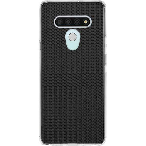 Specialty Vinyl Black Hex Texture LG Stylo 6 Clear Case