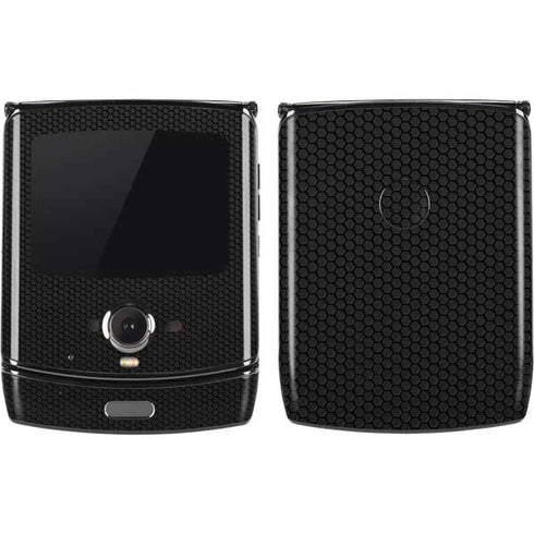 Specialty Vinyl Black Hex Texture Motorola RAZR Skin