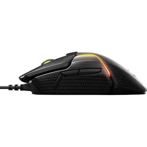 Specialty Vinyl Black Hex Texture SteelSeries Rival 600 Gaming Mouse Skin