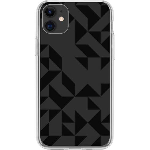 Black Geometric iPhone 11 Clear Case