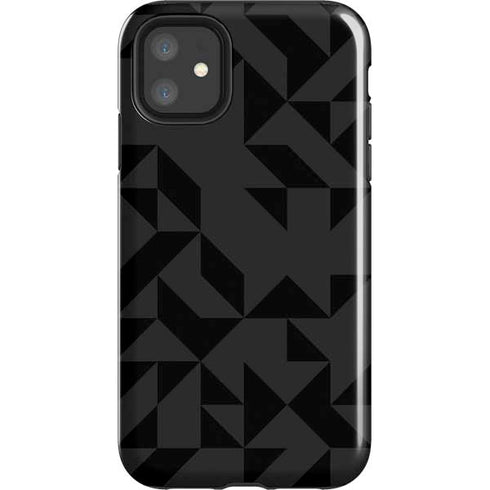 Black Geometric iPhone 11 Impact Case