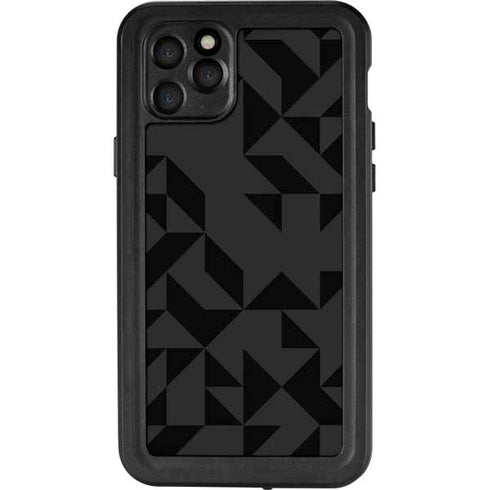 Black Geometric iPhone 11 Pro Max Waterproof Case