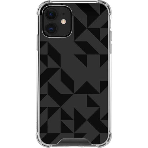 Black Geometric iPhone 12 Clear Case