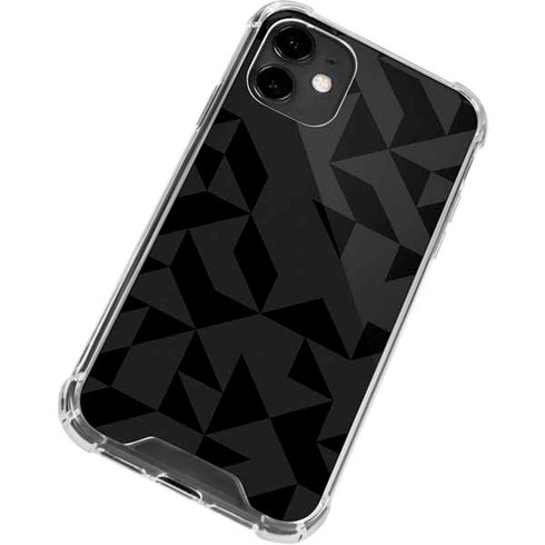 Black Geometric iPhone 12 Clear Case