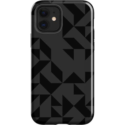 Black Geometric iPhone 12 Impact Case