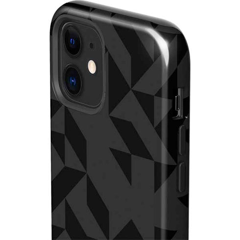 Black Geometric iPhone 12 Impact Case