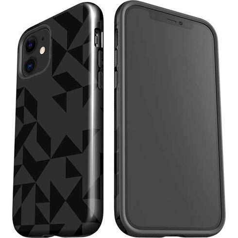 Black Geometric iPhone 12 Impact Case