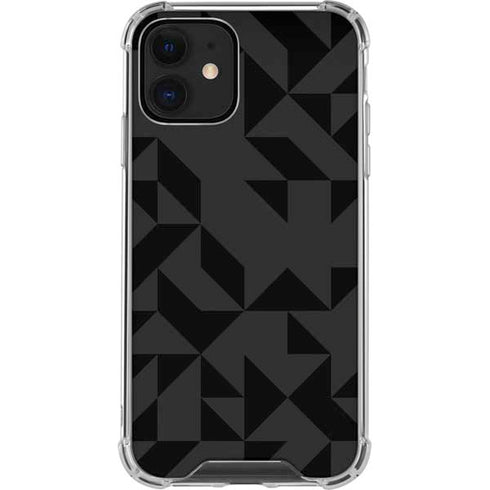 Black Geometric iPhone 12 Mini Clear Case