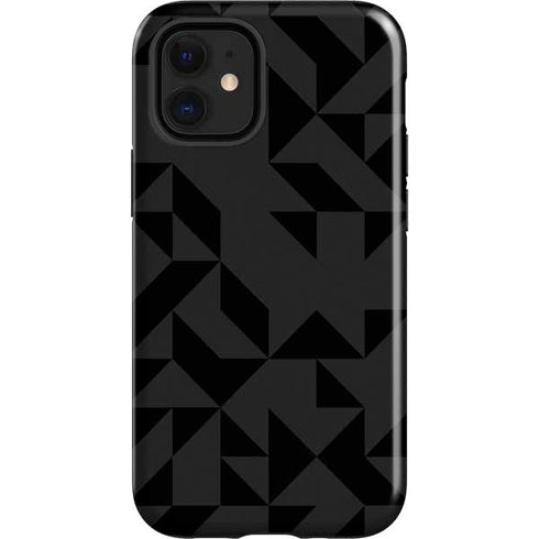 Black Geometric iPhone 12 Mini Impact Case