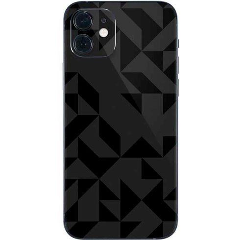 Black Geometric iPhone 12 Mini Skin