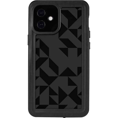 Black Geometric iPhone 12 Mini Waterproof Case