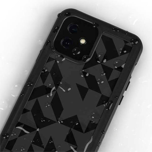 Black Geometric iPhone 12 Mini Waterproof Case